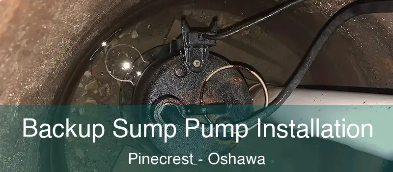  Backup Sump Pump Installation Pinecrest - Oshawa
